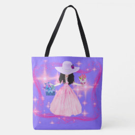 Viktorianischer Frauenkorb mit Blume zum Beutel