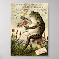 Viktorianischer Frosch auf Toadstool Ad