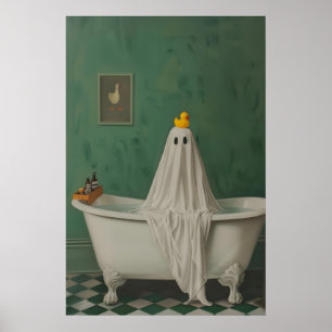 Viktorianischer Geist im Badezimmer, Vintage Poste Poster