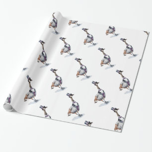 Viktorianischer Gentleman-Gans in einem Zylinder Geschenkpapier