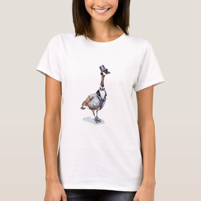 Viktorianischer Gentleman Goose in einem Top Hat (Vorderseite)