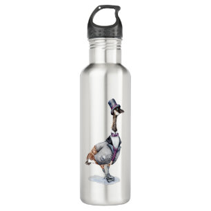 Viktorianischer Gentleman Goose in einem Top Hat Edelstahlflasche