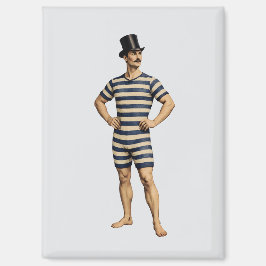Viktorianischer Gentleman-Schwimmer gestreiftes Ba Magnet