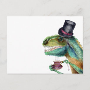 Viktorianischer Gentleman Tyrannosaurus Rex Postkarte