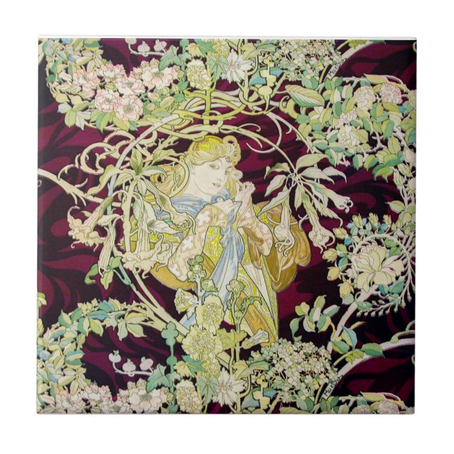 Viktorianischer Goldwein im Grünen Fliese (Vorderseite)