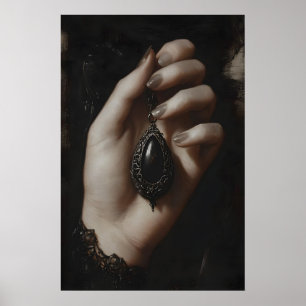 Viktorianischer gotischer Anhänger Kunst Druckbar Poster