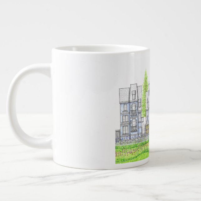 Viktorianischer großer Becher Jumbo-Tasse (Links)