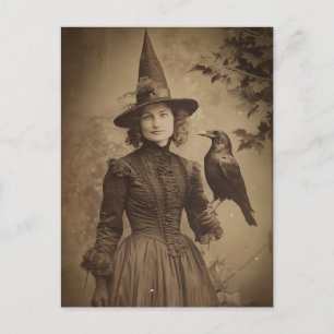 Viktorianischer Hexen-Sepia-Portrait-Stil 5 Postkarte