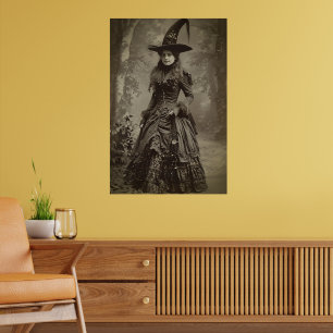 Viktorianischer Hexen-Sepia-Portraitstil 3 Poster