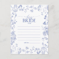 Viktorianischer Hinweis auf die Braut in Französis