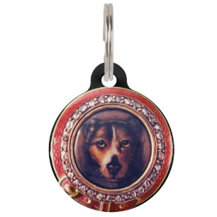 VIKTORIANISCHER HUNDERPORTRAIN Pincher Haustiermarke