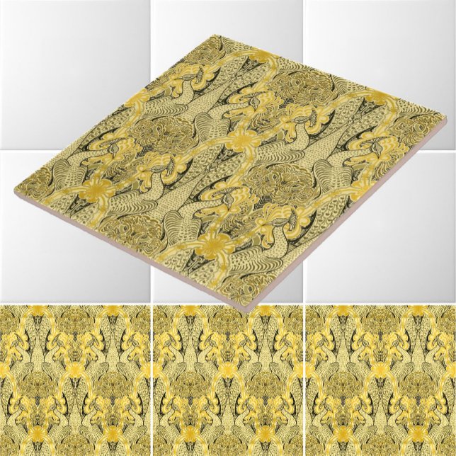 Viktorianischer Jugendstil-Frieden und Honeysuckle Fliese (Von Creator hochgeladen)