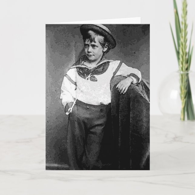 Viktorianischer Junge Feiertagskarte (Vorderseite)