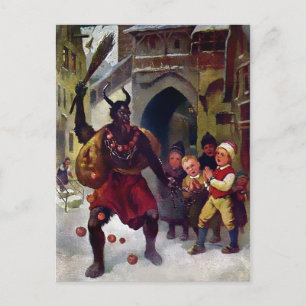 Viktorianischer Krampus Postkarte
