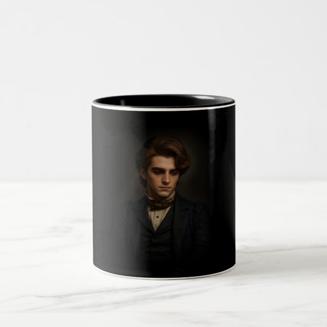 Viktorianischer Mann Zweifarbige Tasse (Mittel)