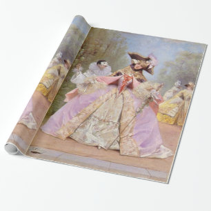 Viktorianischer Maskenball Mardi Gras Party Geschenkpapier