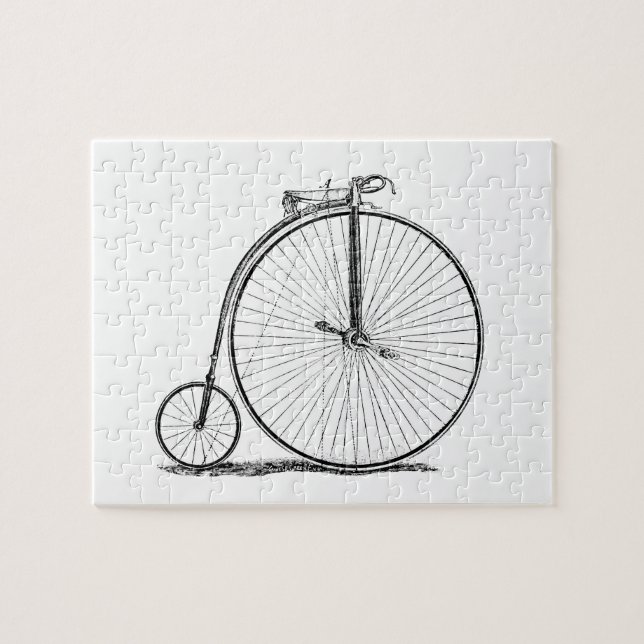 Viktorianischer Penny-Farthing-Fahrrad Puzzle (Horizontal)