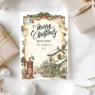 Viktorianischer Postkasten Weihnachten