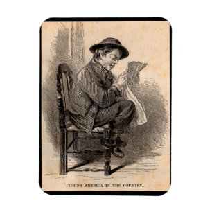 Viktorianischer Print Young America in the Country Magnet