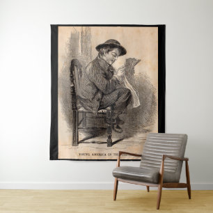 Viktorianischer Print Young America in the Country Wandteppich