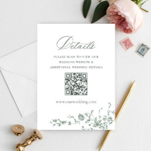 Viktorianischer QR-Code für Verzierte Grace Weddin Begleitkarte