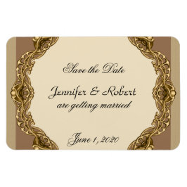 Viktorianischer Rahmen in Gold Hochzeit Sichern Si Magnet