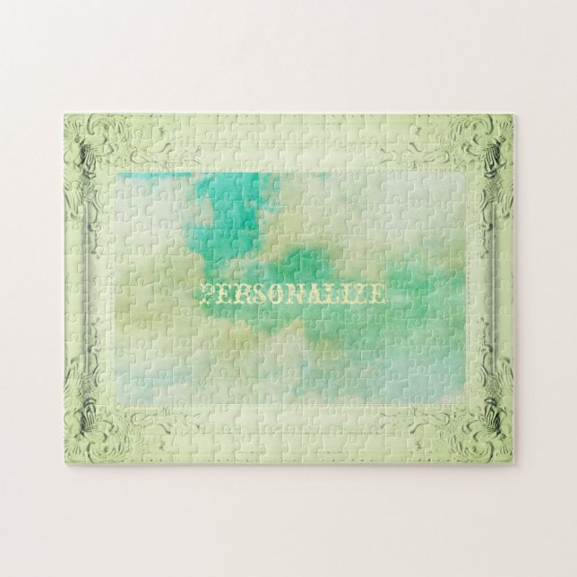 Viktorianischer Rahmenhimmel und Wolken zeichnen e Puzzle (Horizontal)