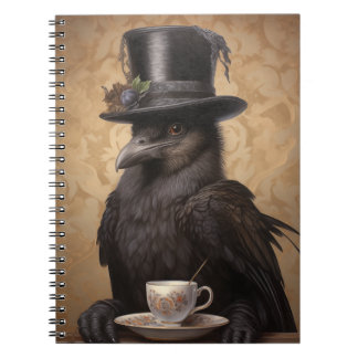 Viktorianischer Raven-Coffee - Ruled-Notebook Notizblock
