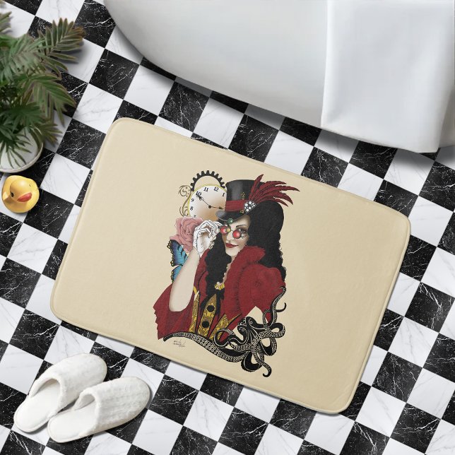 Viktorianischer Roter Steampunker Badematte (Von Creator hochgeladen)