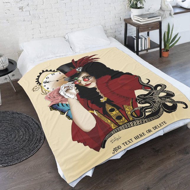 Viktorianischer Roter Steampunker Fleecedecke (Von Creator hochgeladen)