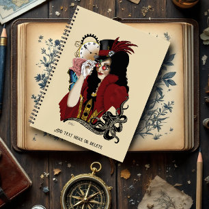 Viktorianischer Roter Steampunker Notizbuch