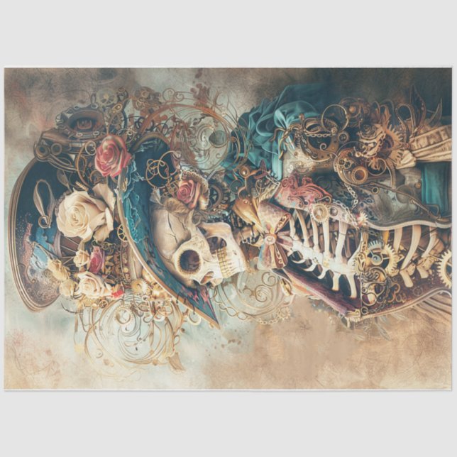 Viktorianischer Schädel Seidenpapier (Vorderseite)