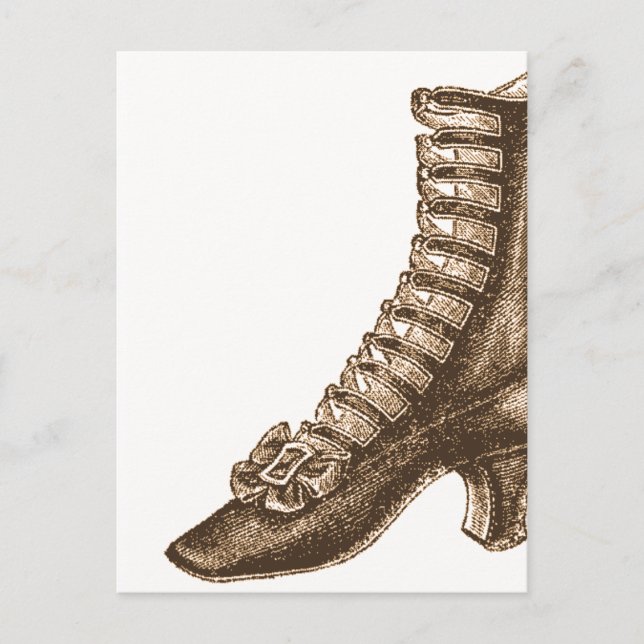 Viktorianischer Schuhputzschuh Postkarte (Vorderseite)
