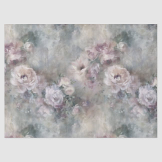 Viktorianischer Shabby Chic Bemalte Blumen Dekoupa Seidenpapier