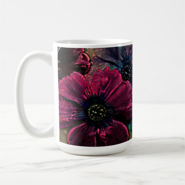 Viktorianischer Splendor: Exquisite Blumenmuster Kaffeetasse (Links)