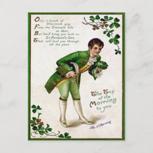 Viktorianischer St. Patrick's Day Postkarte