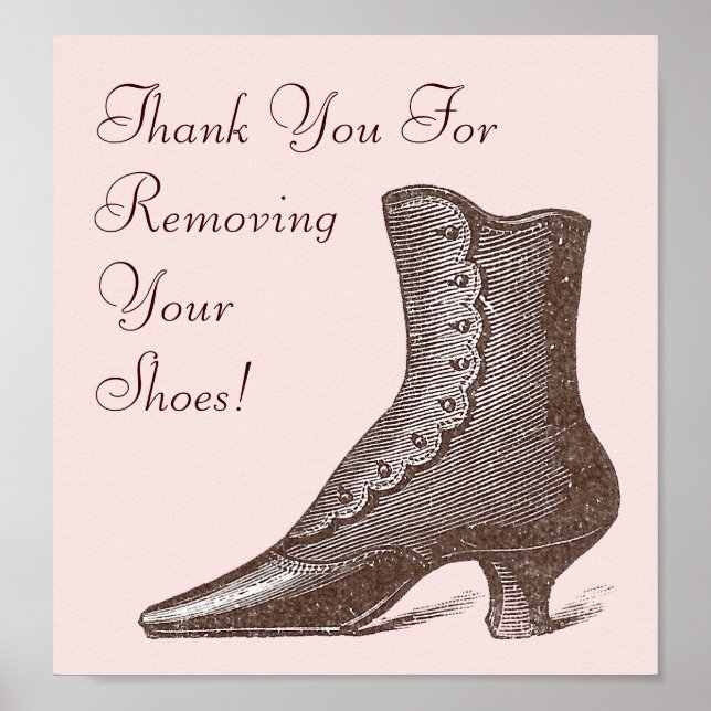 Viktorianischer Start Bitte entfernen Sie Ihr Schu Poster (Vorne)