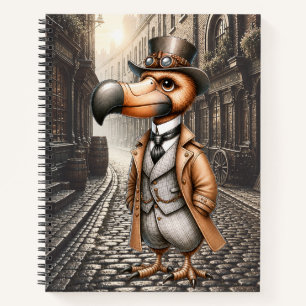 Viktorianischer Steampunk-Dodo in einer Londoner G Notizbuch