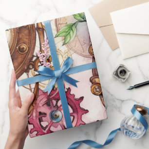 Viktorianischer Steampunk Geschenkpapier