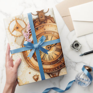 Viktorianischer Steampunk Geschenkpapier
