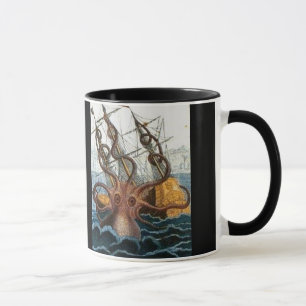 Viktorianischer Steampunk-Kraken-Oktopus-Meereskre Tasse