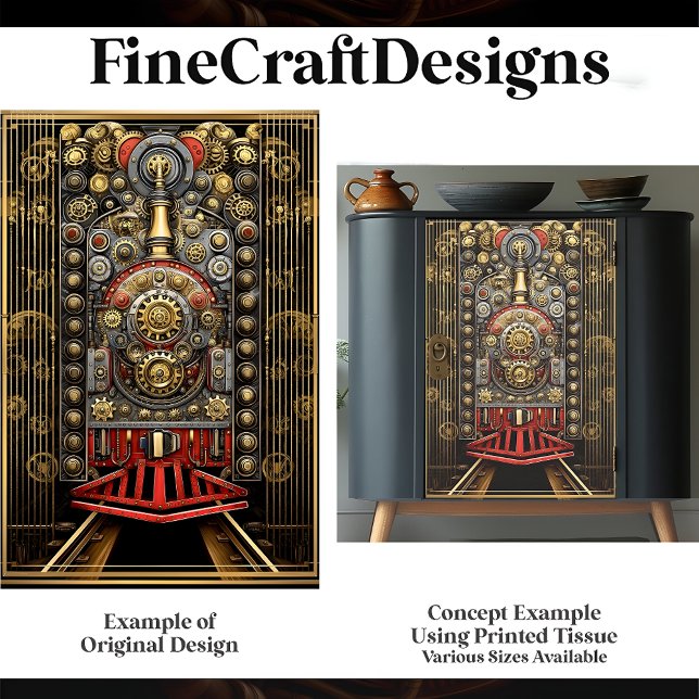 Viktorianischer Steampunk-Motor G8 Dekoupage Seidenpapier (Von Creator hochgeladen)