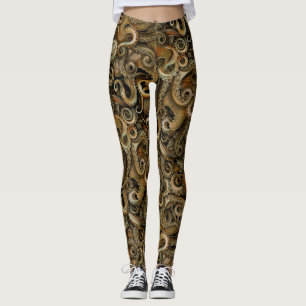 Viktorianischer Steampunk Octopus Tentacles Leggin Leggings