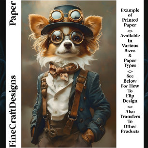 Viktorianischer Steampunk-Papillon-Hund CP8 Bastel