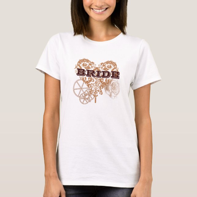 Viktorianischer Steampunk Wedding Bride T - Shirt (Vorderseite)