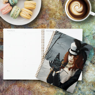 Viktorianischer Steampunk Winter Libelle Schlüssel Planer