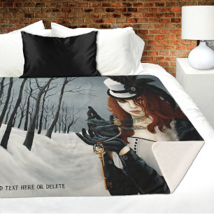 Viktorianischer Steampunk Winter Libelle Schlüssel Sherpadecke