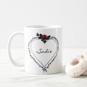 Viktorianischer Stil Herz Dark Academia Benutzerna Kaffeetasse