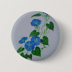 Viktorianischer Stil Morning Gloria Wildblume Wein Button