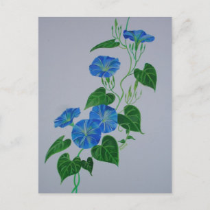 Viktorianischer Stil Morning Gloria Wildblume Wein Postkarte
